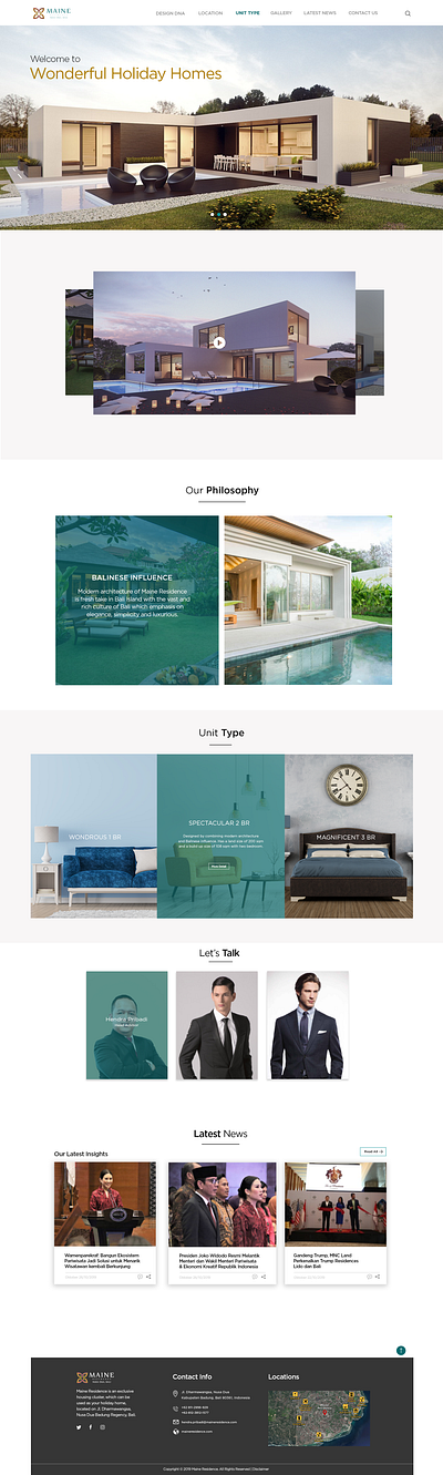 Website Maine Residence branding design illustrator ui ux web website