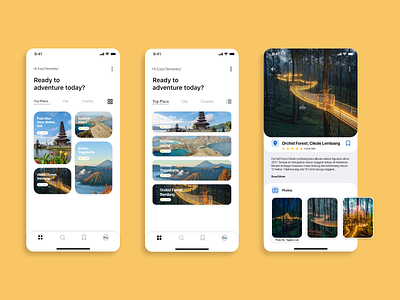 Jelajah App UI app branding design flat illustration logo ui ux vector web