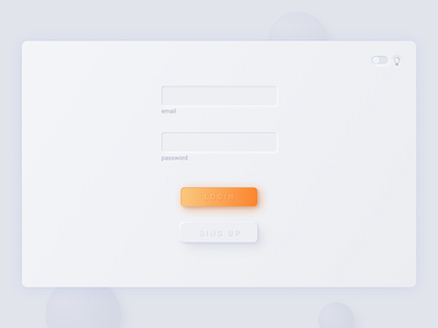 Light Login Theme button buttons desktop input inputs light login login form login page login screen orange screen shadow switch switcher theme ui ui design uidesign white