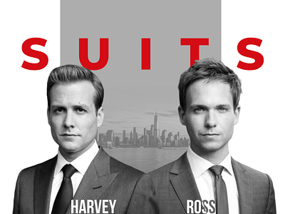 SUITS Poster affinityphoto fan art fanart harvey michael new york photo manipulation poster ross show specter suits tv tv show