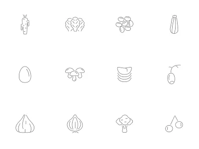 ⭐ Roicons - food icon set app design flat icons food food and drink icon icon app icon design icon pack iconset roicons vegetables