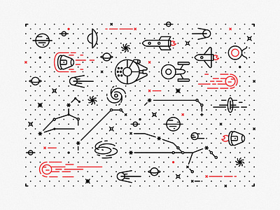 Tattoo Space abstract cosmos develop discover galaxy gradient icon set landing page moon outerspace planet rocket sign up solar space star stars system ui ux web