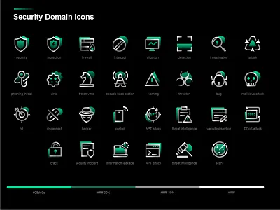 Security Domain Icons Design1216 design iconography icons illustration ui website