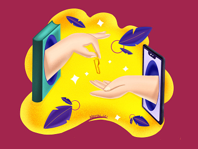 The Key abstract concept creative digitalart dribbble hand illustration key procreate vector