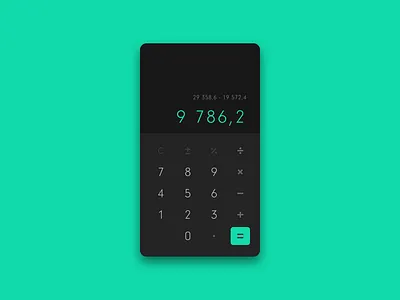 Daily UI #004 - Calculator calculator daily ui