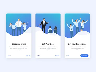 User On Board Event App illustration ios mobile app mobile app design mobile design product design ui uiux ux vector