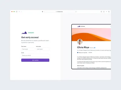 himalayas.app — waitlist page 🏔 clean ui figma form job board log in login minimal minimalism remote jobs sign in sign up signup simple social profile user profile waitlist web design webflow