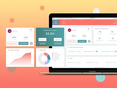 Instagram automation tool dashboard ui data visualisation data visualization design instagram ui ui design ui inspiration uidesign ux web