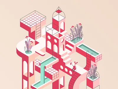 isometric palace illustration isometric isometric design isometric illustration isometry palace