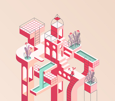 isometric palace illustration isometric isometric design isometric illustration isometry palace