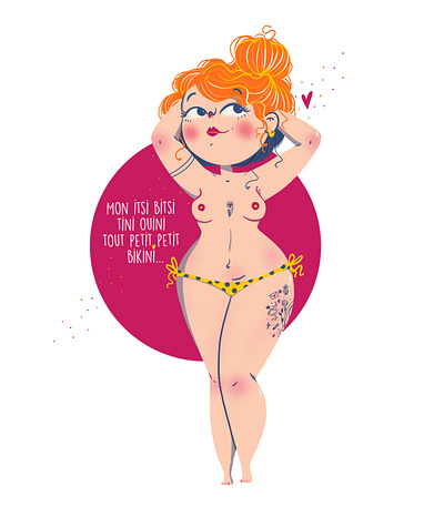 Bikini bikini character colors curve curvy digital illustration digitalart illustration ipadpro procreate procreate art tattoo