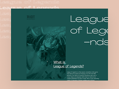 Grid Layout Experiments editorial fonts game gaming grids layout leagueoflegends pangram videogame webdesign website