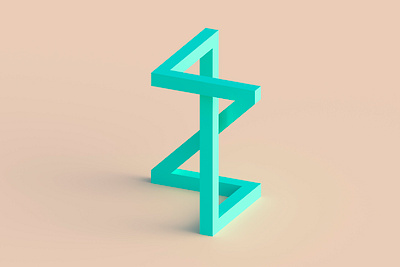 Z for Zig zag 36daysoftype 3d 3d art 3d illustration alphabet blender cycles dribble illustration letter letter z lettering render rendering simple typo typography vector z zigzag