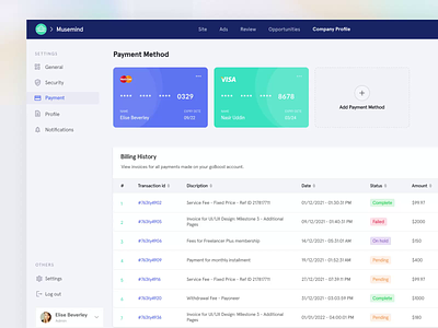 GoBoos- Payment Method ads dashboard analytics animation billing branding case study dashboard design minimal motion graphics musemind payment payment method payment process saas uiux userexperience ux web app web application