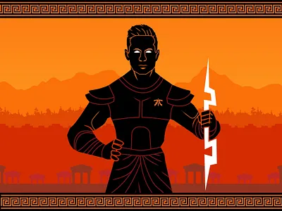 Broxah God 2d art character design esports esports design flat gamer gaming graphic design illustration vector