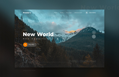 Explore a new world design explore homepage mountains nature promo site ui web website