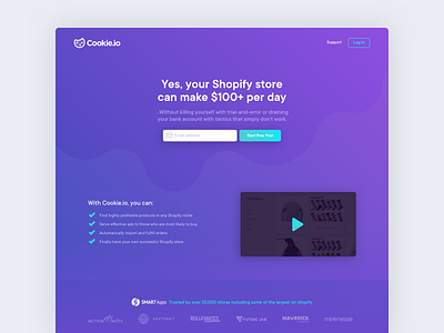 Cookie.io branding cookie design ecommerce icon shopify ui ux