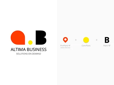 Logo "AB" a ab b business corporate identity logo logo design logoconcept logotype pin