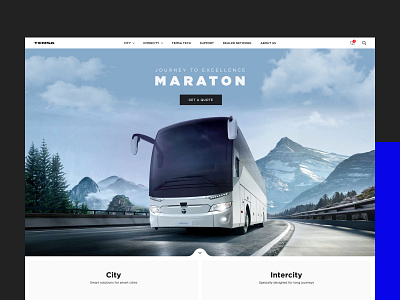 Temsa Corporate Website automotive bus clean corporate ui ux web