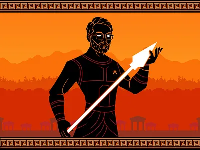 Hylissang god 2d art character design flat gamer gaming graphic design illustration vector