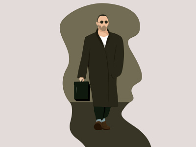 Léon: The Professional art character design design flat graphics illustration illustrator leon movie art movie poster poster vector