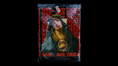 God Damn design digitalart graphicdesign mockup plastic poster a day poster art poster design posters pulpfiction