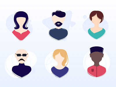 Avatar illustration #dailyUI #day088 088 account avatar avatar icons dailyui design face flat illustration vector