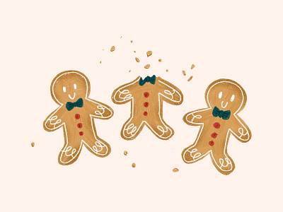 Christmas Cookies character christmas cookie cute festive gingerbread man holidays procreate xmas