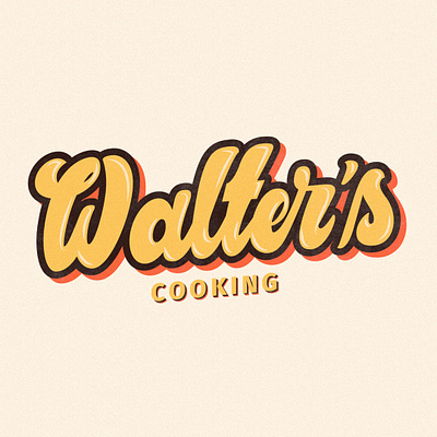 Walter's cooking 70s breaking bad cooking groovy handlettering illustrator kitchen logo type typography walter white