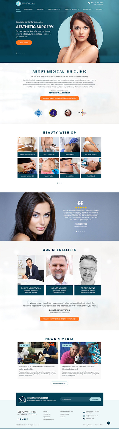 medical-inn creative design mockup ui website