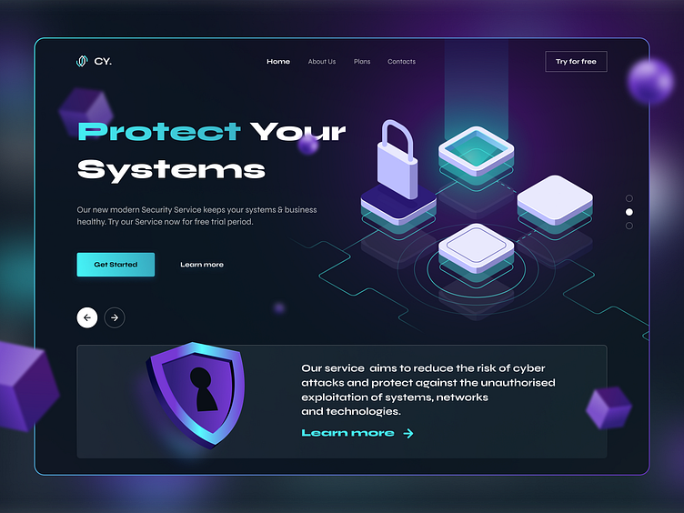 Cyber Security Landing Page Concept By Dmitry Lauretsky For Ronas It 