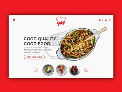 Restaurant Web Design - Yaki banner design design html illustration logo photoshop uidesign webdesignagency website website design
