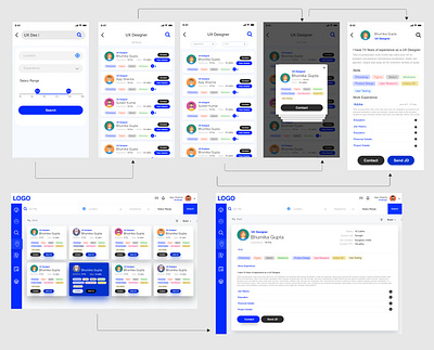 presentation recruitment app awesome best ui best ui design best ux design 2019 job jobs office recruitment redesign request responsive trending design ux uxui