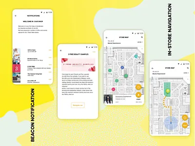 in-store navigation app beacon in store mobile navigation ui ux