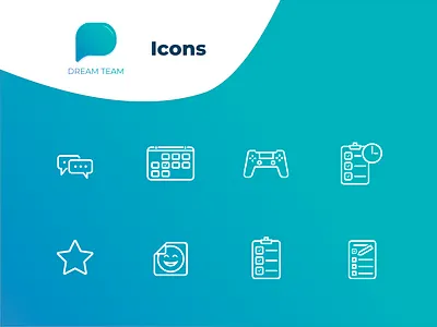 DreamTeam icons icon design icon set iconography icons logo vector