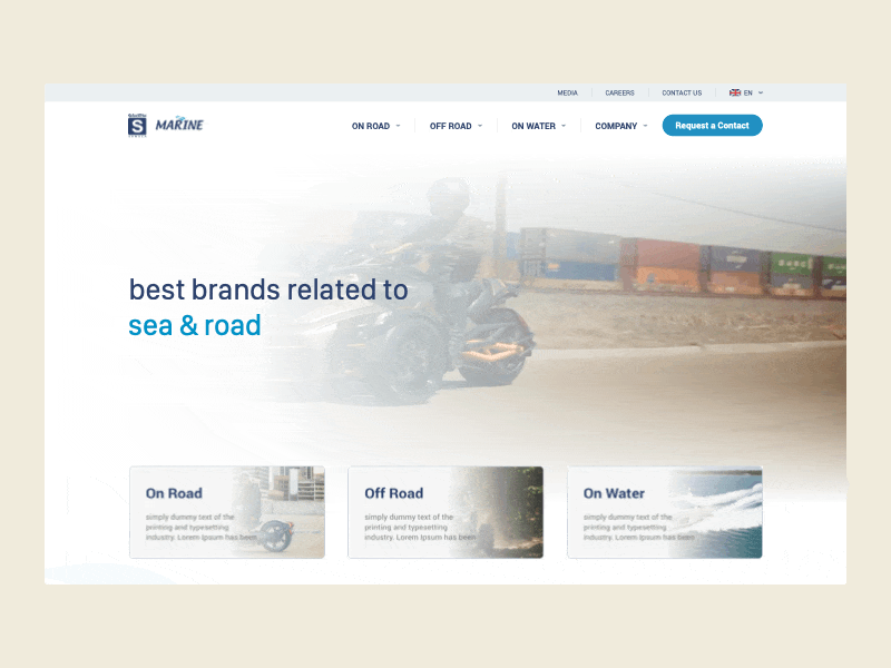 SAMACO Marine WebSitw animated animation design home landing landing page marine ui ux