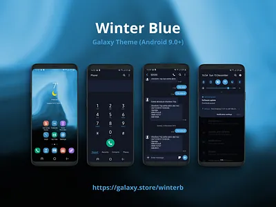 Winter Blue | Samsung Galaxy Theme android android theme android ui app fog frozen galaxy theme icons interface samsung galaxy ui ux wallpaper winter
