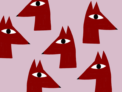 Foxes fox foxes illustration pattern