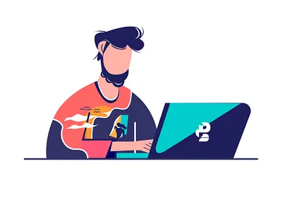 flat character illustration with a sunset atmosphere animation art design flat illustration illustrator logo ui ux vector