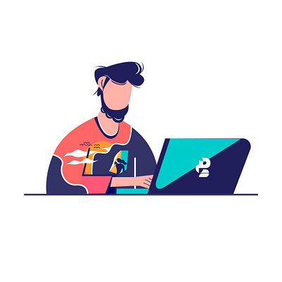 flat character illustration with a sunset atmosphere animation art design flat illustration illustrator logo ui ux vector