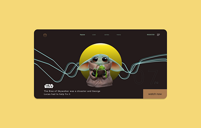 Baby yoda app design figma illustration starwars ui uiux ux web design