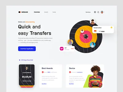 Finance Web Design banking banking website finance finance website fintech industry fintech web design fintech website landing page online bankign ui uiux ux wallet website web design web page website design