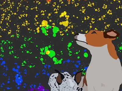 Walter & Remy allies dogs family happy illustration lgbtq love procreate puppies