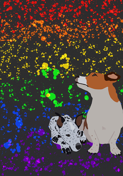 Walter & Remy allies dogs family happy illustration lgbtq love procreate puppies