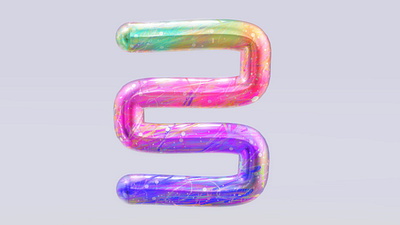 squiggle 3d abstract illustrations paint 3d shapes