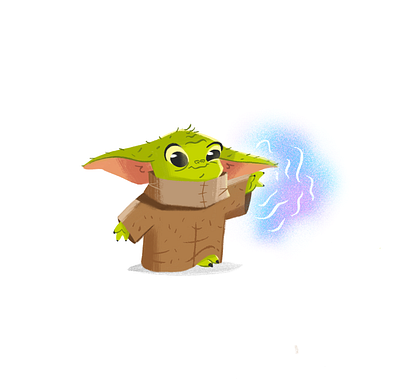 Baby Yoda from The Mandalorian art baby yoda character character design disney illustration star wars the mandalorian yoda