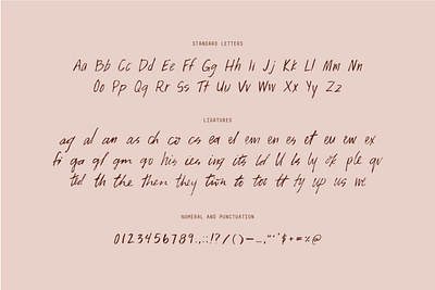 Nanaimo Font font font design handwriting ligatures texture