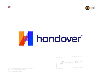 H + Handover Logo Mark brand identity branding business logo company logo delivery logo design h letter logo h logo logo logo design logo designer marketing logo minimal logo modern logo startup symbol designer vector