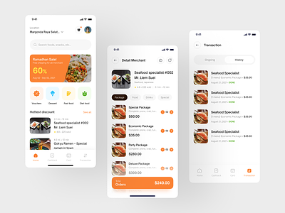 Eatfuuds – Food Delivery Mobile Apps clean design cuisine delivery apps food food delivery apps ios apps mobile apps mockup track delivery ui uidesign ux uxdesign