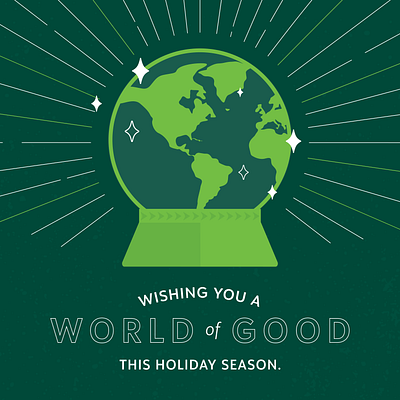 Holiday Card blackbaud branding christmas christmas card corporate corporate design holiday holiday card holiday design illustration snow globe snowglobe social good world of good